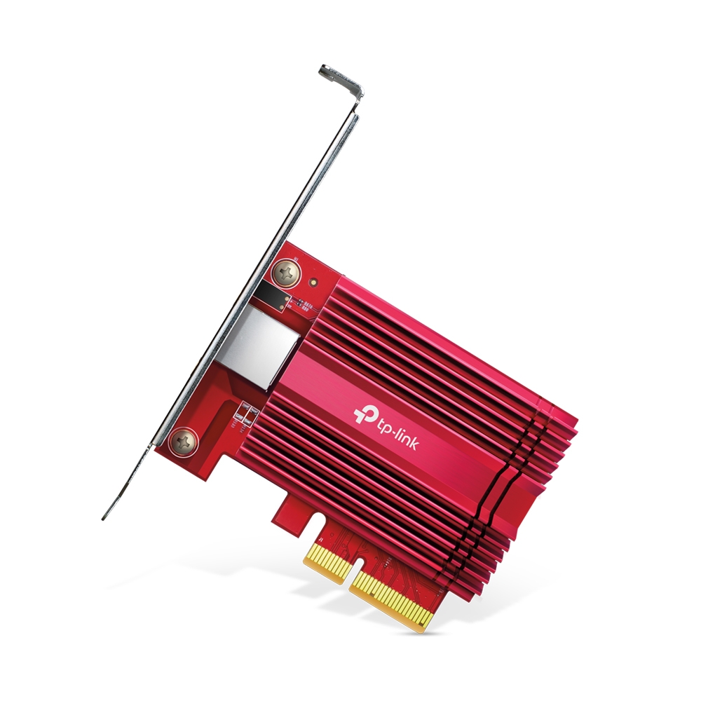 

Сетевая карта TP-LINK TX401, 1xRJ-45, 10 Гбит/с, PCI-E x4, Retail (TX401), TX401