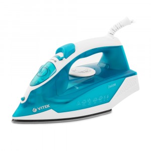 

Утюг Vitek VT-8307 2.4 кВт, длина шнура 1.8 м, голубой (VT-8307), VT-8307