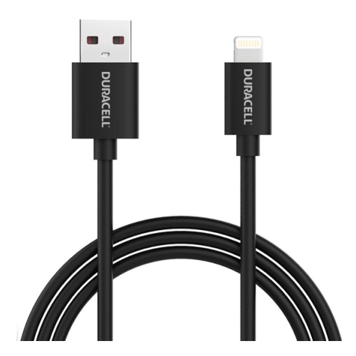 

Кабель USB 2.0(Am)-Lightning 8-pin(m), MFi, 2м, черный Duracell USB5022A-RU (USB5022A-RU), USB5022A-RU