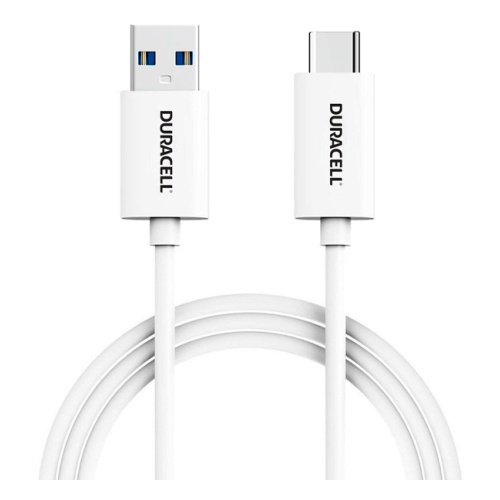 

Кабель USB 3.0(Am)-Type-C(M), 1м, белый Duracell USB5031W-RU (USB5031W-RU), USB5031W-RU