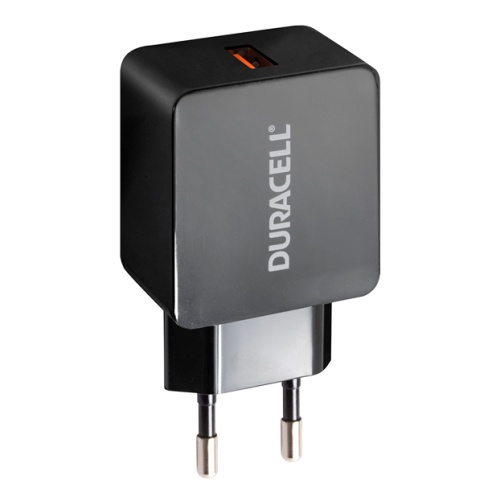Сетевое зарядное устройство Duracell DRACUSB8-RU, 1USB, Quick Charge, 3A, черный (DRACUSB8-RU)
