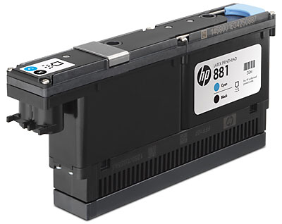 Печатающая головка HP 881, голубой/черный для Latex 1500/3000/3100/3200/3500 (CR328A)