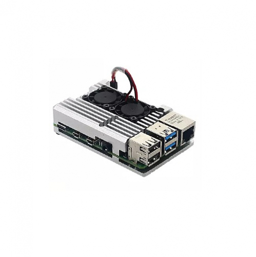 

Корпус Qumo RS009 для Raspberry Pi 4, серебристый (RS009), RS009