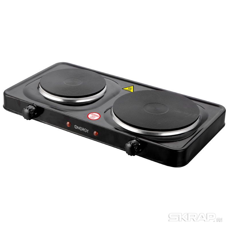 

Плита компактная электрическая ENERGY EN-903B, эмалированная, 2000Вт, конфорок - 2шт., черный (158957), EN-903B