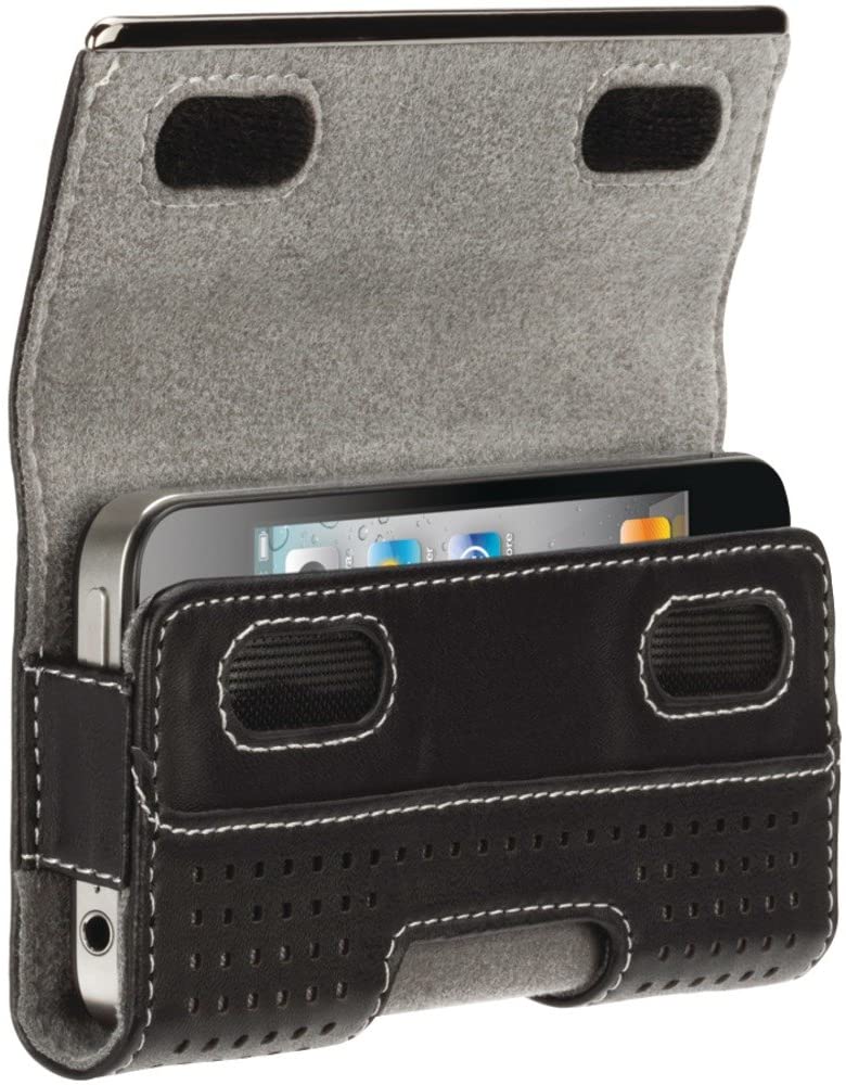 Чехол Griffin Elan Holster Metal для смартфона Apple iPhone 4/4S, кожа, черный