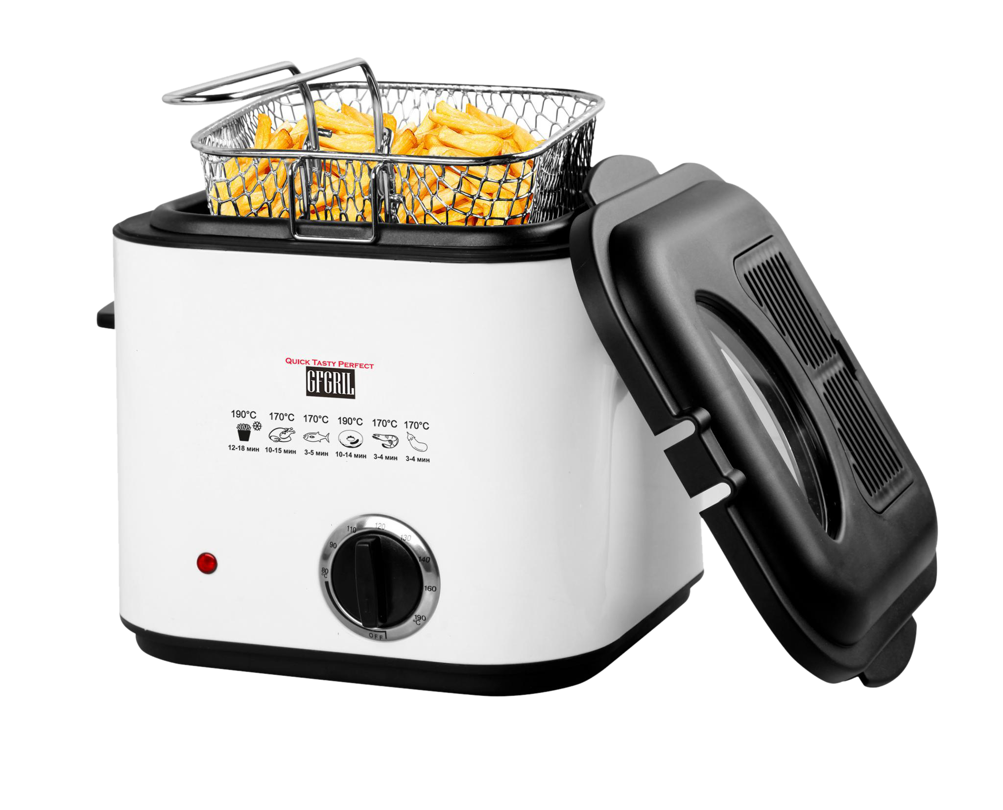 Фритюрница GFGril GFF-012 840 Вт, 1.2 л