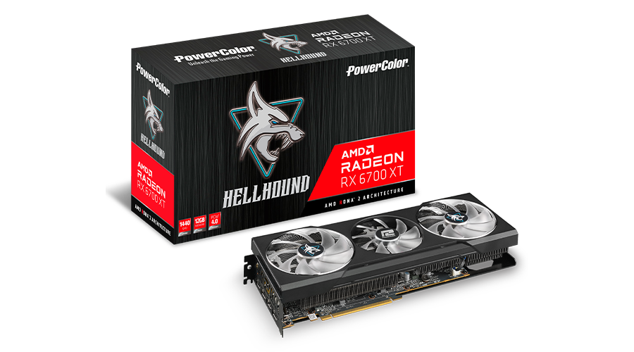 

Видеокарта PowerColor AMD Radeon RX 6700 XT Hellhound, 12Gb DDR6, 192 бит, PCI-E, HDMI, 3DP, Retail (AXRX 6700XT 12GBD6-3DHL), Hellhound