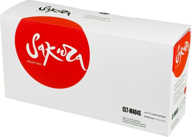 

Картридж лазерный SAKURA SACLTM404S (CLT-M404S), пурпурный, 1500 страниц, совместимый для Samsung SL-C430 / SL-C480