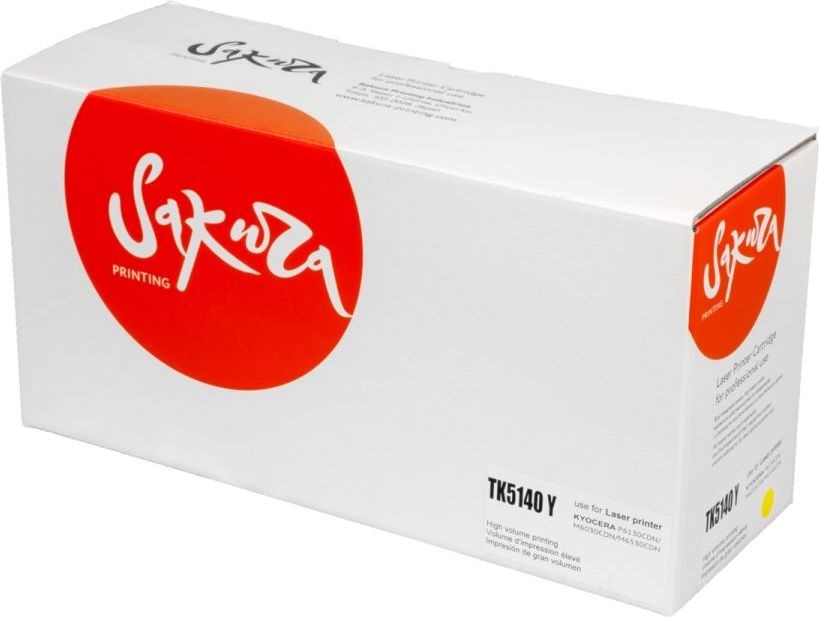 

Картридж лазерный Sakura SATK5140Y (TK-5140Y/1T02NRANL0), желтый, 5000 страниц, совместимый для Kyocera M6530xdn / P6130cdn / M6030cdn без чипа
