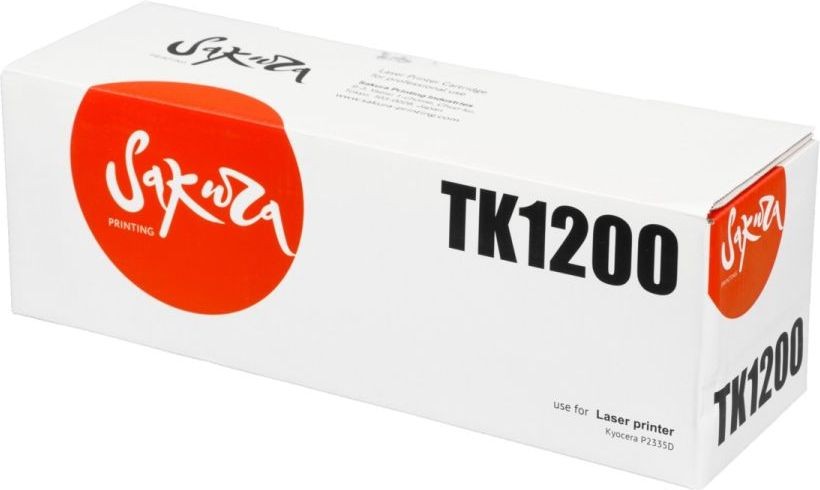 

Картридж лазерный Sakura SATK1200 (TK-1200/1T02VP0RU0), черный, 3000 страниц, совместимый для Kyocera ECOSYS M2235dn/ M2735dn/ M2835dw без чипа