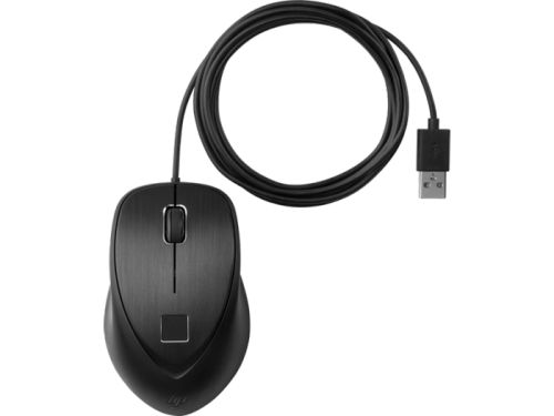 

Мышь проводная HP Fingerprint Mouse, оптическая светодиодная, USB, черный (4TS44AA), Fingerprint Mouse
