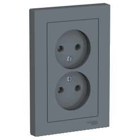 

Розетка Schneider Electric ATLASDESIGN, скрытый монтаж, 2-х постовая, 16A, в сборе, IP20, грифель (ATN000720)