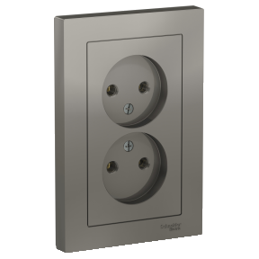 

Розетка Schneider Electric ATLASDESIGN, скрытый монтаж, 2-х постовая, 16A, в сборе, IP20, стальной (ATN000920)