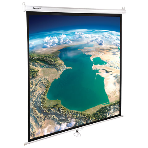 

Экран для проектора рулонный Brauberg WALL 236726, настенно-потолочный, 99" 1:1 182x182 MW (236726), 236726