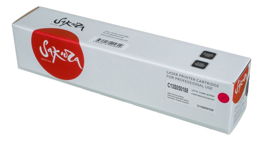 

Картридж лазерный SAKURA SAC13S050188 (0188/C13S050188), пурпурный, 4000 страниц, совместимый для Epson Aculaser C1100