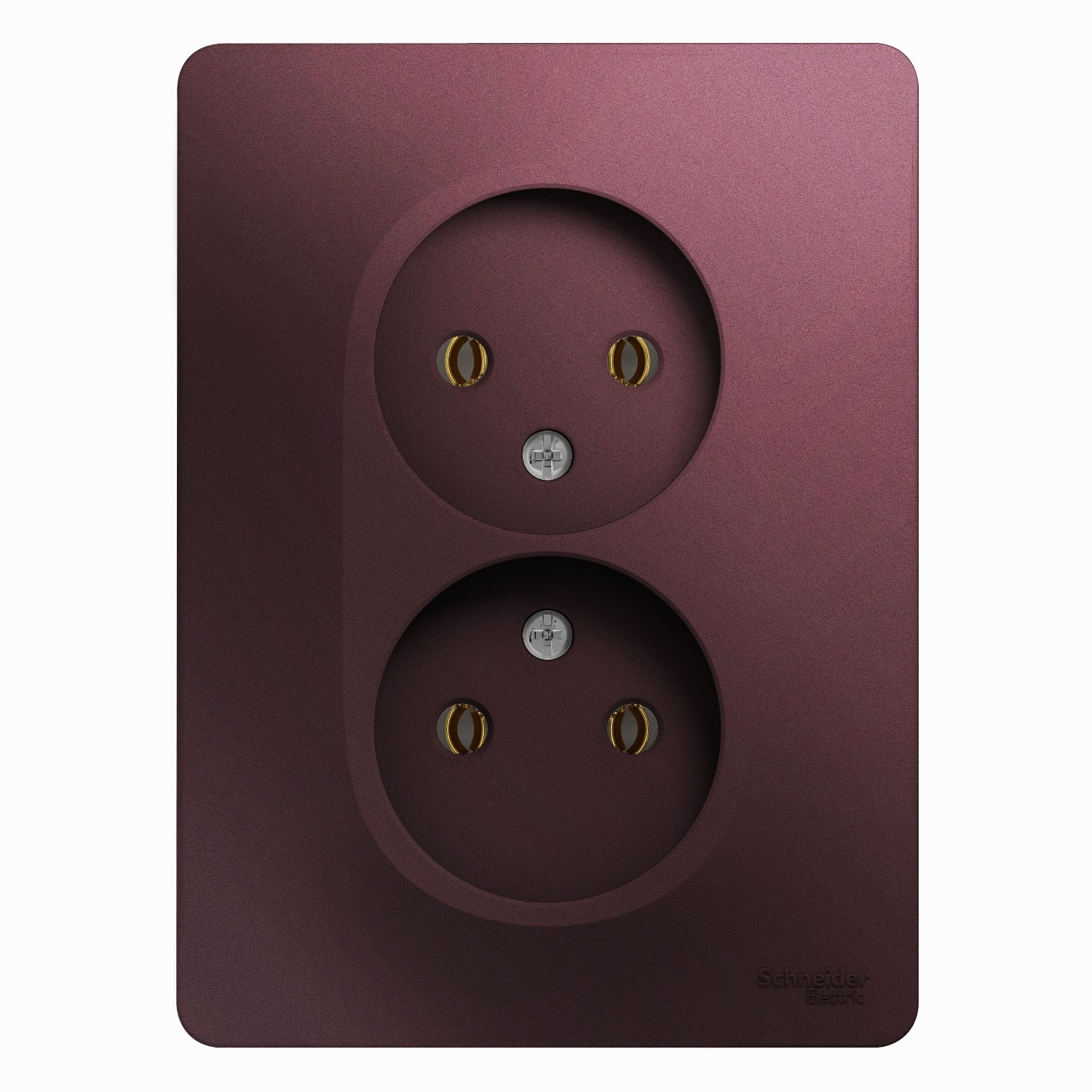 

Розетка Schneider Electric GLOSSA, скрытый монтаж, 2-х постовая, 16A, в сборе, IP20, баклажановый (GSL001120)
