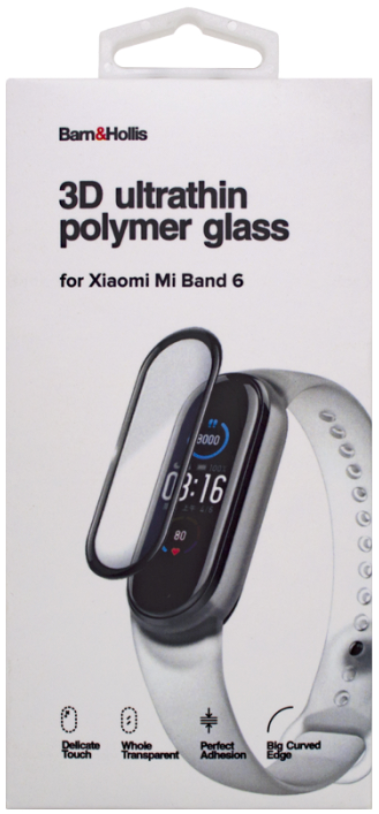 

Защитное стекло 3D Barn&Hollis для Xiaomi Mi Band 6, ультратонкое, черный (УТ000025024)