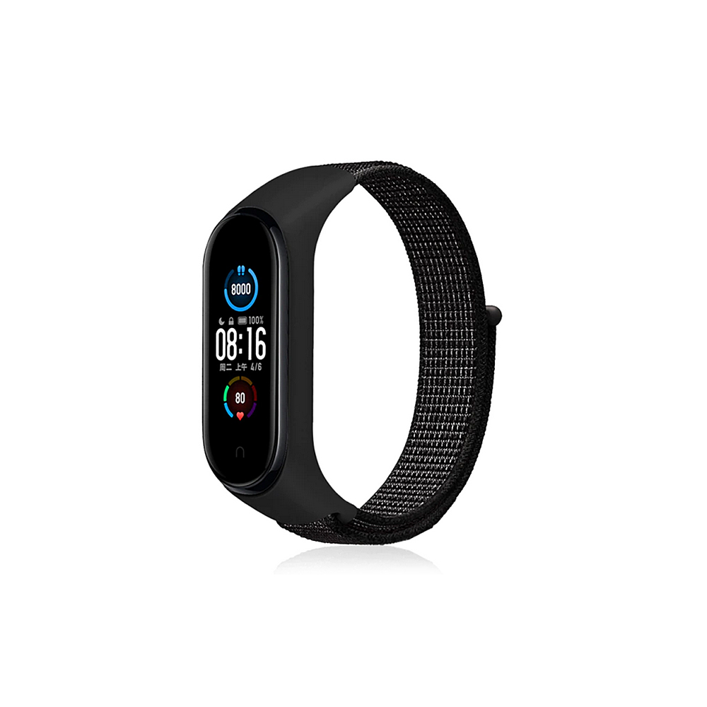 

Ремешок DF для Xiaomi Mi Band 3/4/5, из нейлона, черный с белой крапинкой (DF xiNylonband-01 (black with white speck)), Черный/белый