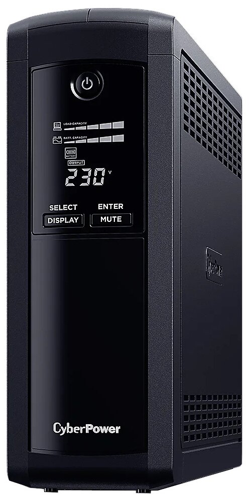 ИБП CyberPower Value Pro VP1200ELCD, 1200 В·А, 720 Вт, EURO, розеток - 5, USB, черный (VP1200ELCD)