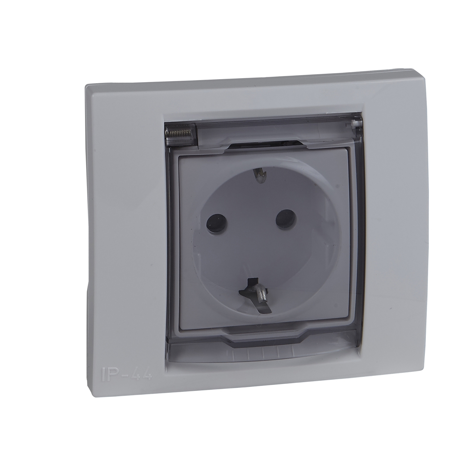 

Розетка Schneider Electric Unica, скрытый монтаж, однопостовая, с з/к, со шторками, с крышкой, 16A, в сборе, IP44, белый (MGU61.037.18)