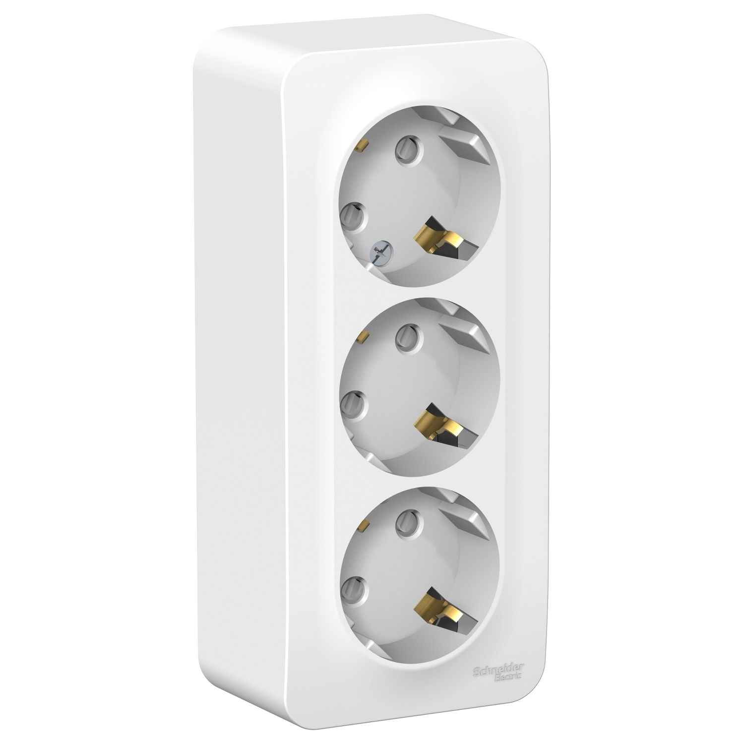 

Розетка Schneider Electric Blanca, открытый монтаж, 3-х постовая, с з/к, со шторками, 16A, в сборе с изолирующей пластиной, IP20, белый (BLNRA011311)