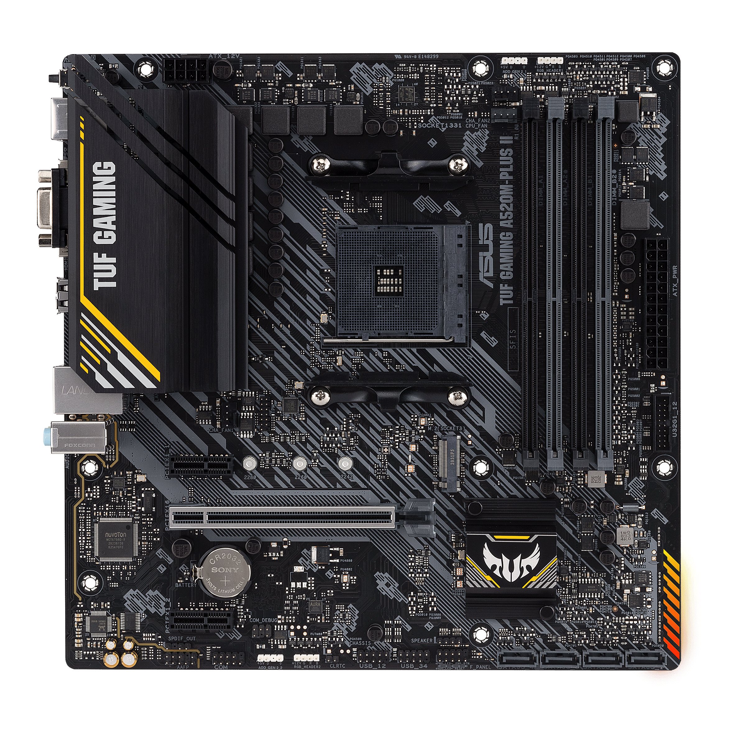 Материнская плата ASUS TUF GAMING A520M-PLUS II, SocketAM4, AMD A520, mATX