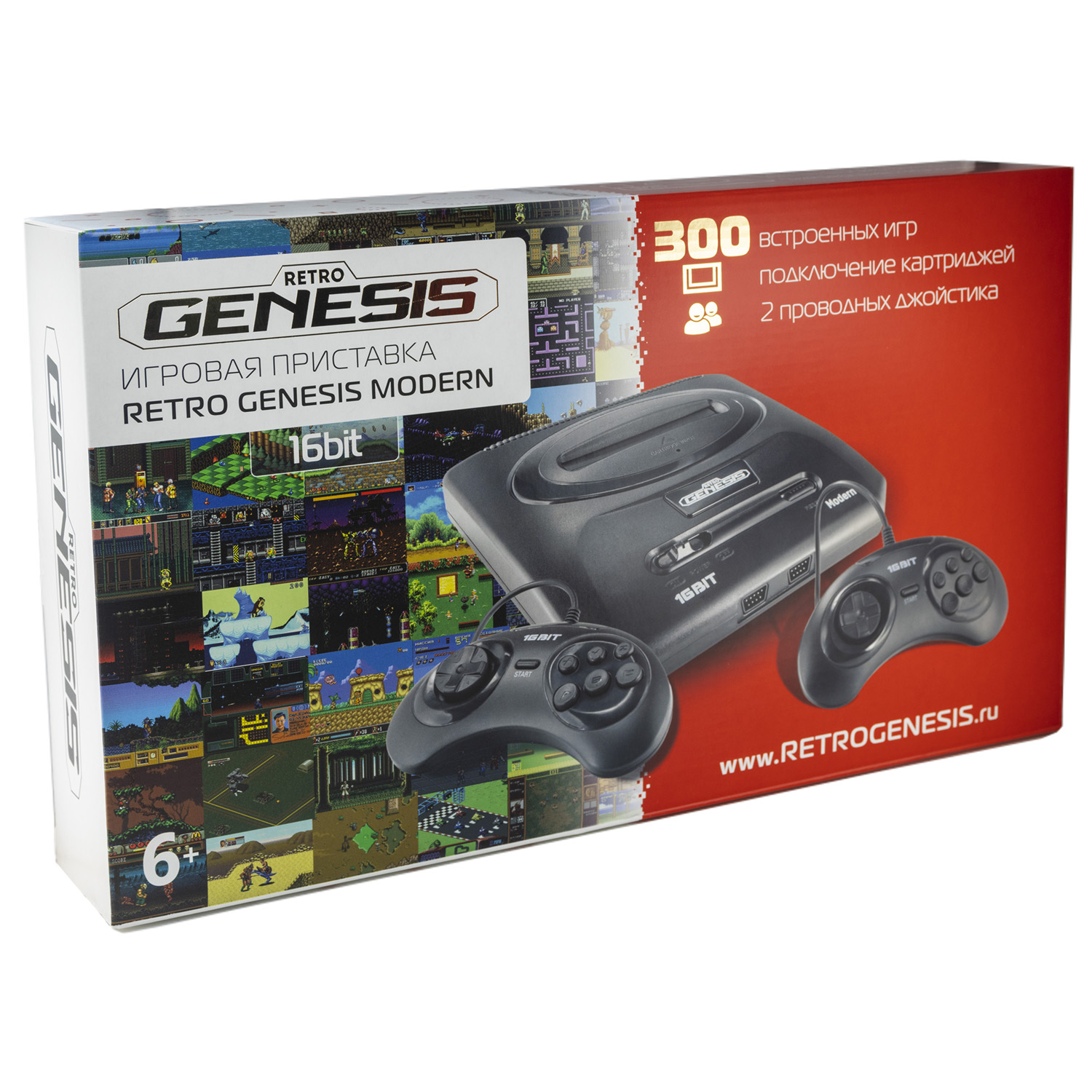 

Игровая приставка SEGA Retro Genesis Modern, черный + 300 игр (ConSkDn92), Retro Genesis Modern