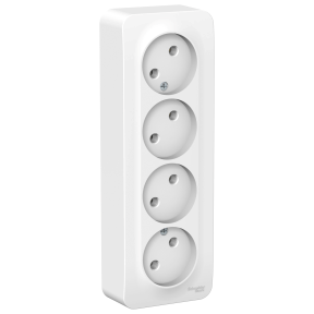 

Розетка Schneider Electric Blanca, открытый монтаж, 4-х постовая, 16A, в сборе с изолирующей пластиной, IP20, белый (BLNRA000411)