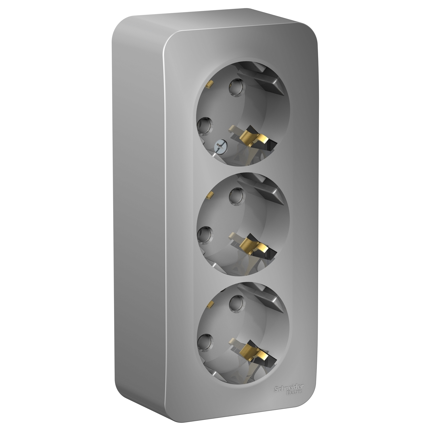 

Розетка Schneider Electric Blanca, открытый монтаж, 3-х постовая, с з/к, 16A, в сборе с изолирующей пластиной, IP20, алюминий (BLNRA010313)