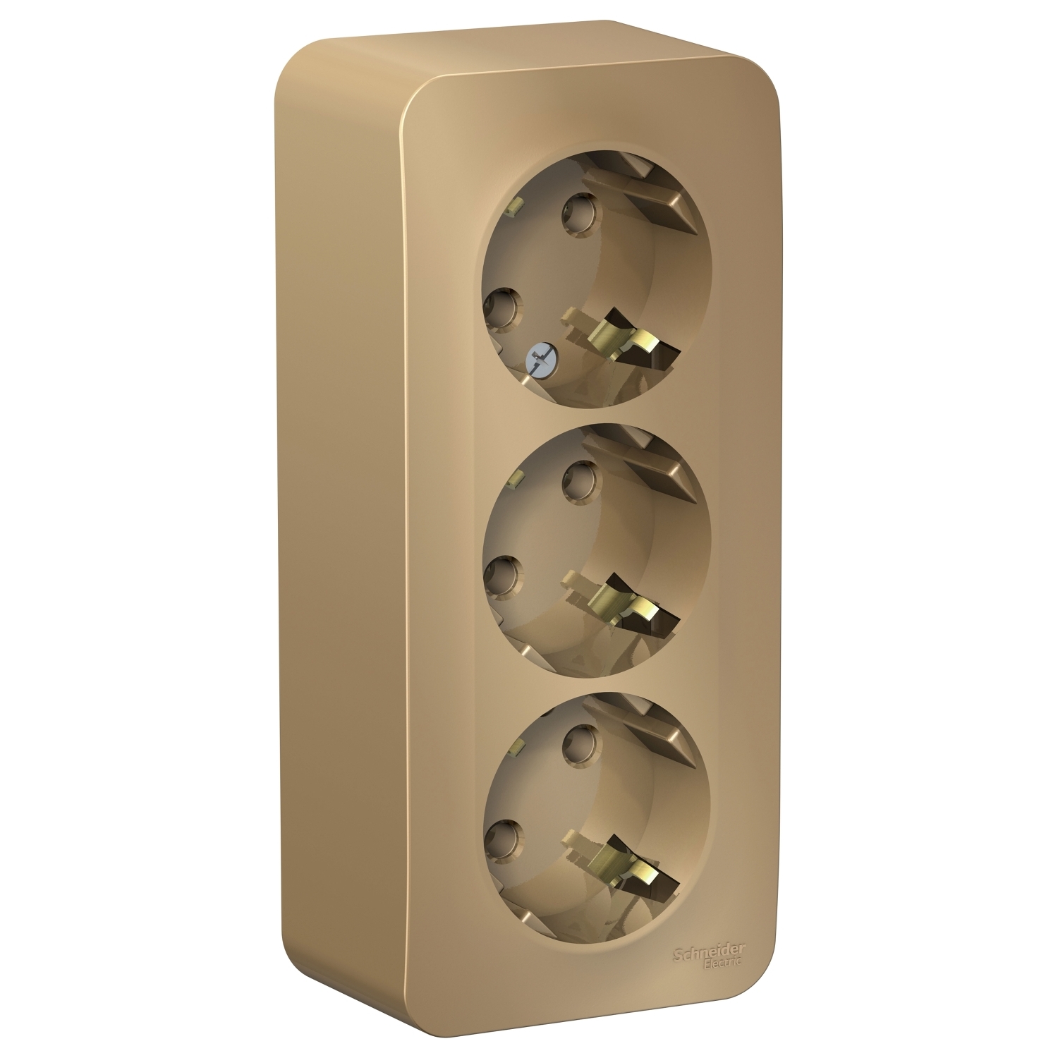 

Розетка Schneider Electric Blanca, открытый монтаж, 3-х постовая, с з/к, 16A, в сборе с изолирующей пластиной, IP20, титан (BLNRA010314), 0