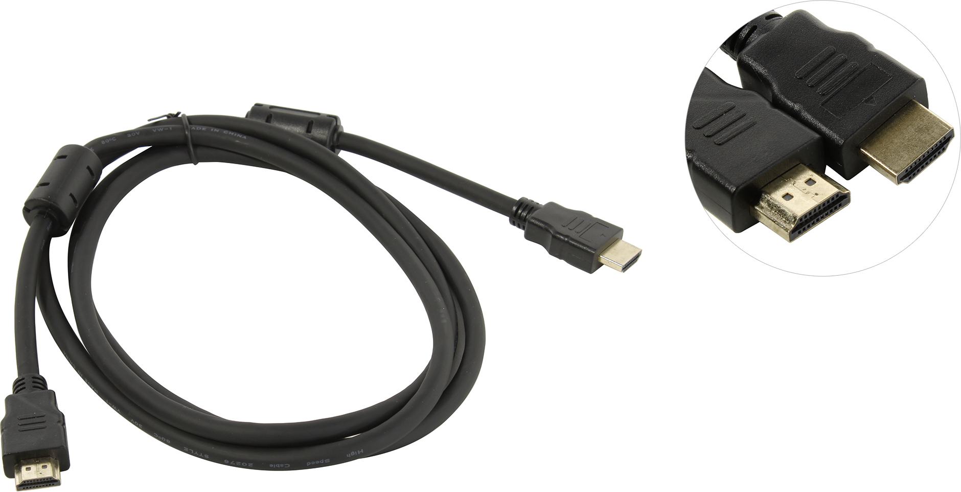 

Кабель HDMI(19M)-HDMI(19M) v2.0 4K, ферритовый фильтр, 1.8 м, черный Exegate EX-CC-HDMI2-1.8F (EX287723RUS), EX-CC-HDMI2-1.8F