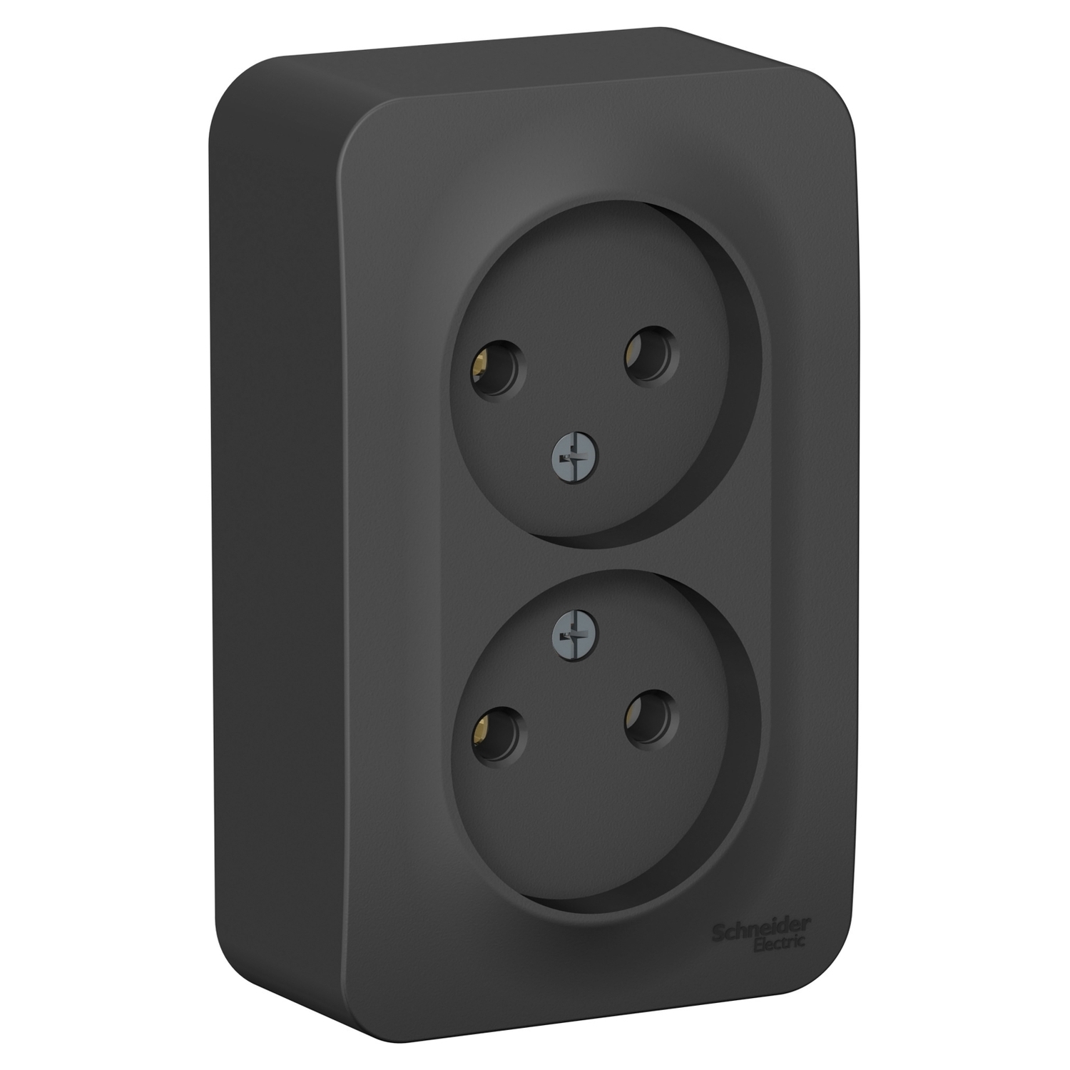 

Розетка Schneider Electric Blanca, открытый монтаж, 2-х постовая, 16A, в сборе, IP20, антрацит (BLNRA000206)