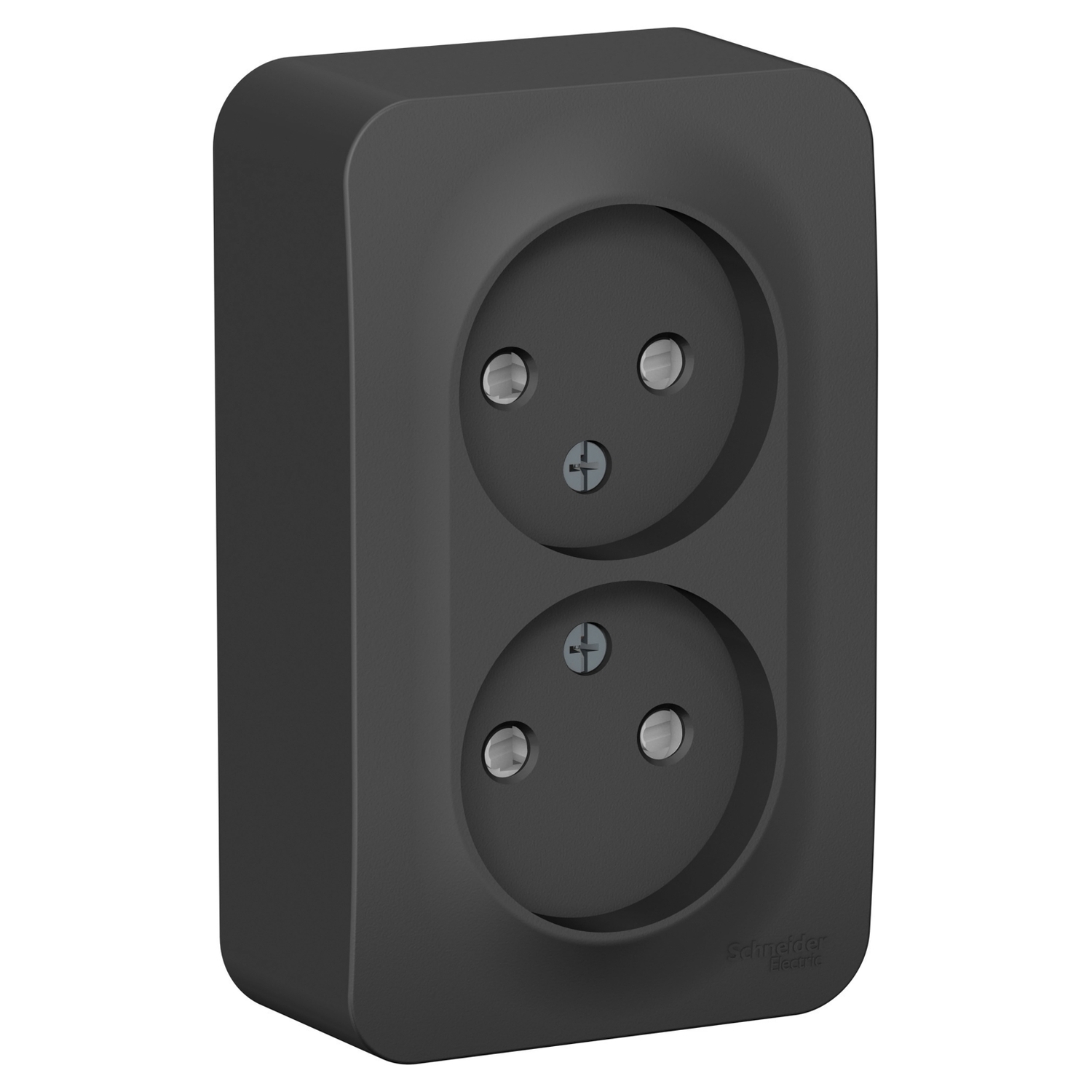 

Розетка Schneider Electric Blanca, открытый монтаж, 2-х постовая, со шторками, 16A, в сборе с изолирующей пластиной, IP20, антрацит (BLNRA001216)