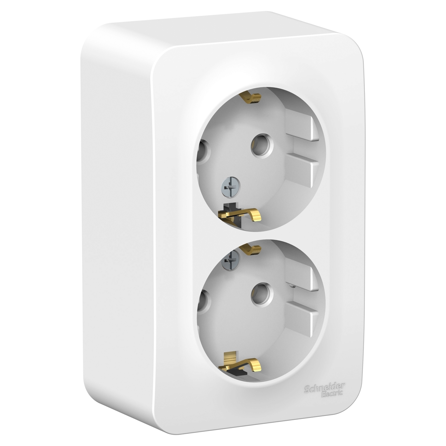

Розетка Schneider Electric Blanca, открытый монтаж, 2-х постовая, с з/к, 16A, в сборе, IP20, белый (BLNRA010201)