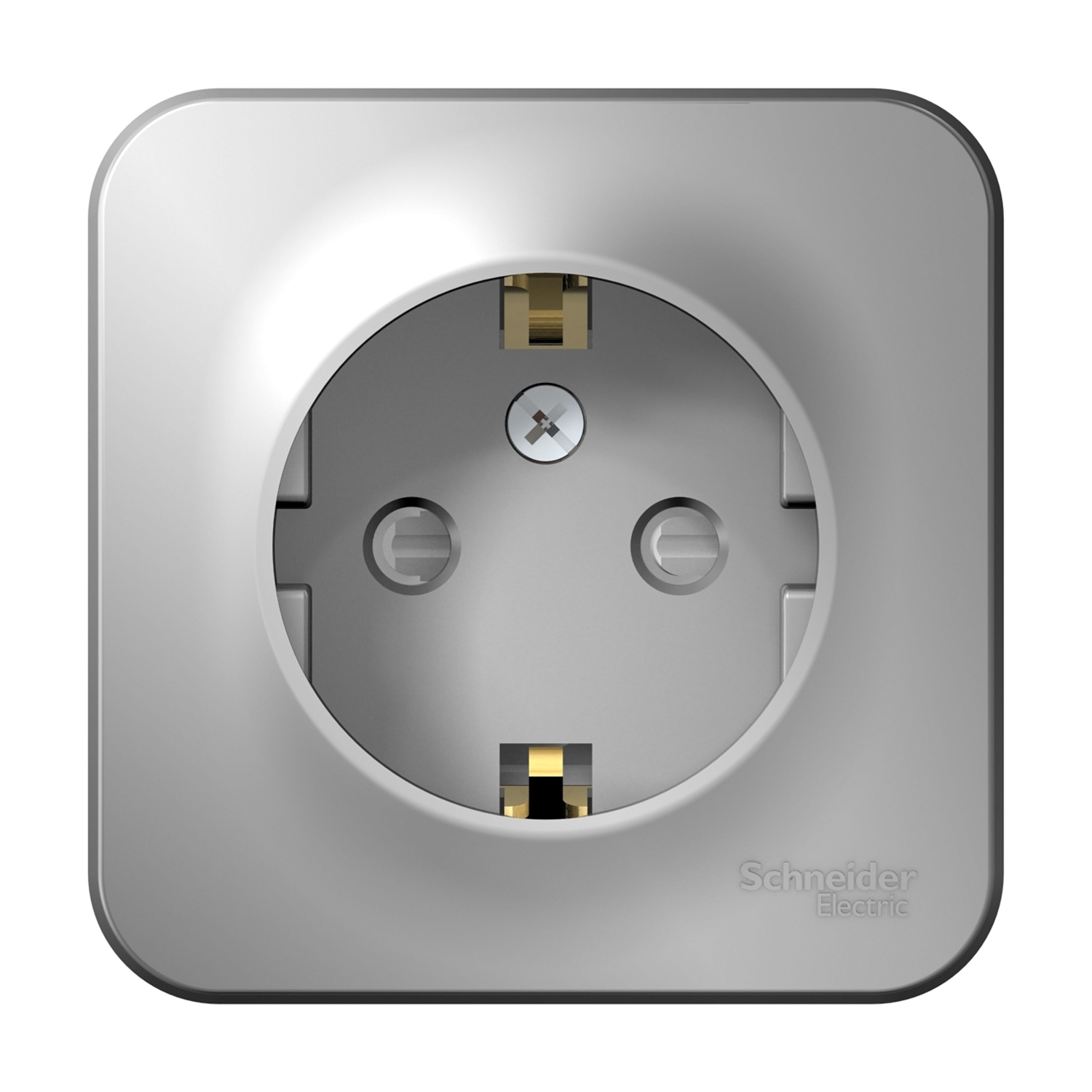 

Розетка Schneider Electric Blanca, открытый монтаж, однопостовая, с з/к, со шторками, 16A, в сборе, IP20, алюминий (BLNRA011103), 0