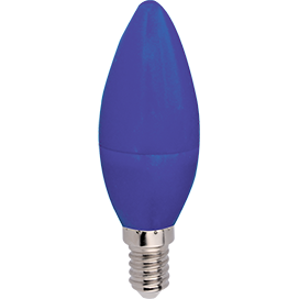 

Лампа светодиодная E14 свеча/C37, 6Вт / синий, Ecola C4TB60ELY candle LED color (C4TB60ELY), C4TB60ELY