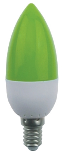 

Лампа светодиодная E14 свеча/C37, 6Вт / зелёный, Ecola C4TG60ELY candle LED color (C4TG60ELY), C4TG60ELY