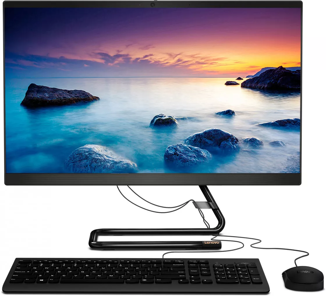 

Моноблок Lenovo IdeaCentre A340-24IGM 23.8" 1920x1080, Intel Celeron J4025 2.0GHz, 4Gb RAM, 256Gb SSD, DVD-RW, Intel UHD Graphics, WiFi, BT, Cam, DOS, черный, клавиатура, мышь (F0E70053RK), A340-24IGM