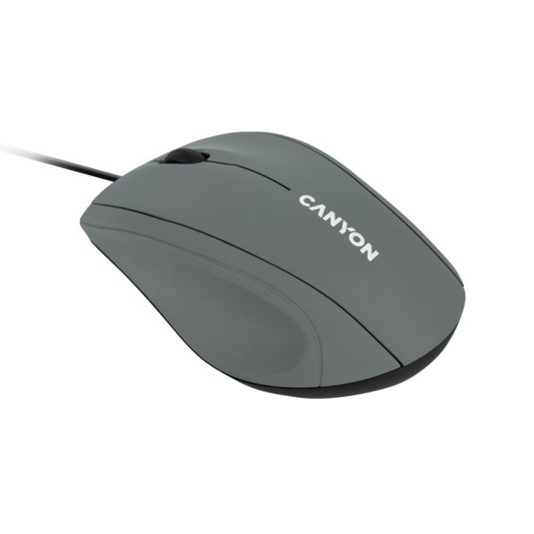 Мышь проводная Canyon M-05, 1000dpi, оптическая светодиодная, USB, темно-серый (CNE-CMS05DG)