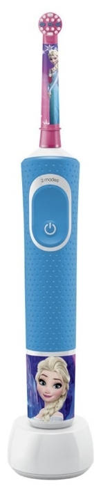 

Детская электрическая зубная щетка Oral-B Frozen D100.413.2KX, 1-насадка, 2-режима, голубой (80337082), Frozen D100.413.2KX