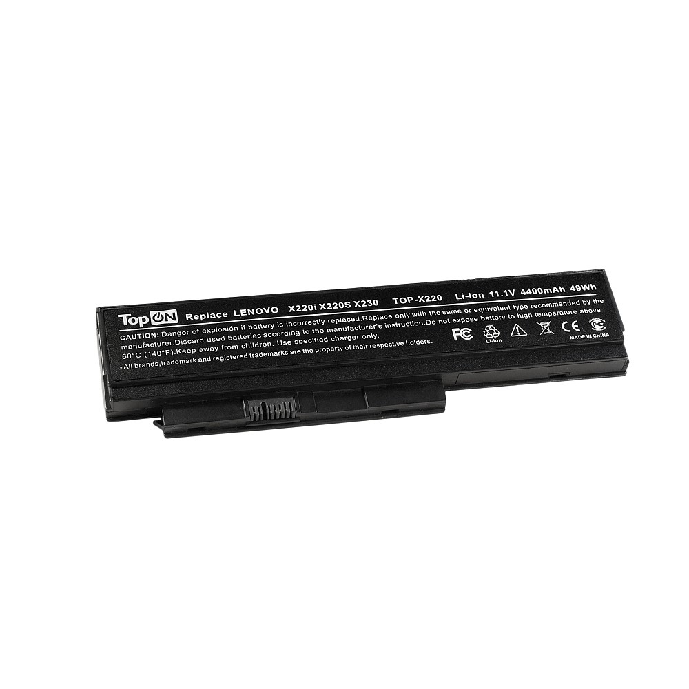 

Аккумуляторная батарея TopON для Lenovo ThinkPad X220/X220i/X220s/X230/X230I, 11.1V, 4400mAh, черный (TOP-X230)