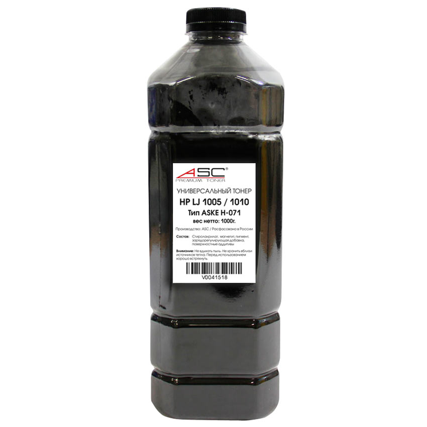 Тонер ASC Premium, канистра 1 кг, черный