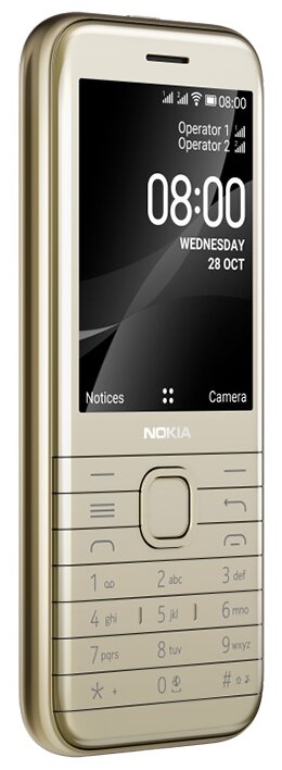 

Мобильный телефон Nokia 8000 4G, 2.8" 320x240 TN, MSM8909, 512Mb RAM, 4Gb, 3G/LTE, WiFi, BT, 1xCam, 2-Sim, 1500mAh, micro-USB, KaiOS, золотистый (16LIOG01A02), 8000 4G