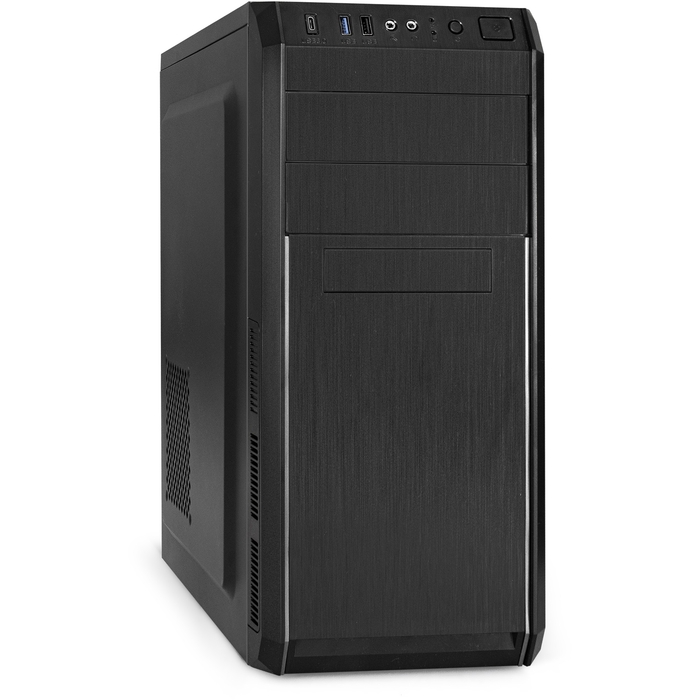 Корпус ExeGate XP-334UC, ATX, Midi-Tower, USB 3.0, USB Type-C, черный, без БП (EX287365RUS)