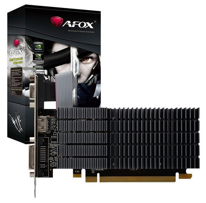 Видеокарта AFOX NVIDIA GeForce GT210, 1Gb DDR2, 64bit, PCI-E, VGA, DVI, HDMI, Retail (AF210-1024D2LG2)