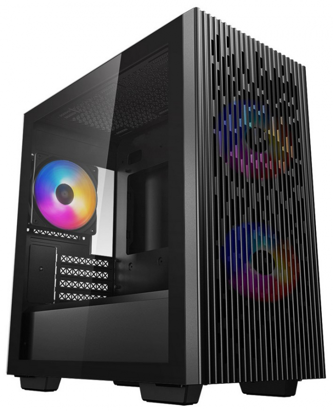 Корпус Deepcool Matrexx 40 3FS, mATX, Mini-Tower, USB 3.0, RGB подсветка, черный, без БП (DP-MATX-MATREXX40-3FS)