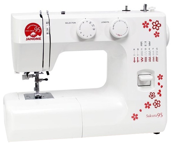 Швейная машина Janome Sakura 95, белый/рисунок