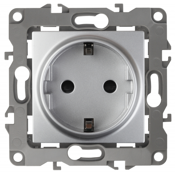 

Розетка ЭРА Серия 12 12-2102-03, скрытый монтаж, однопостовая, с з/к, со шторками, 16A, механизм с накладкой без рамки, IP20, автоматические клеммы, алюминий (Б0014689), 12-2102-03