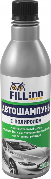 Автошампунь FILL INN FL045, для бесконтактной мойки, pH-нейтрален, 400 мл