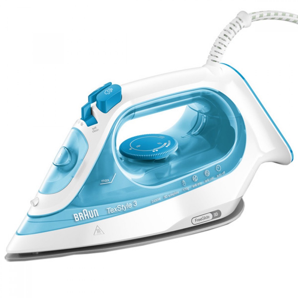 Утюг Braun SI3053BL 2.4 кВт, белый/голубой
